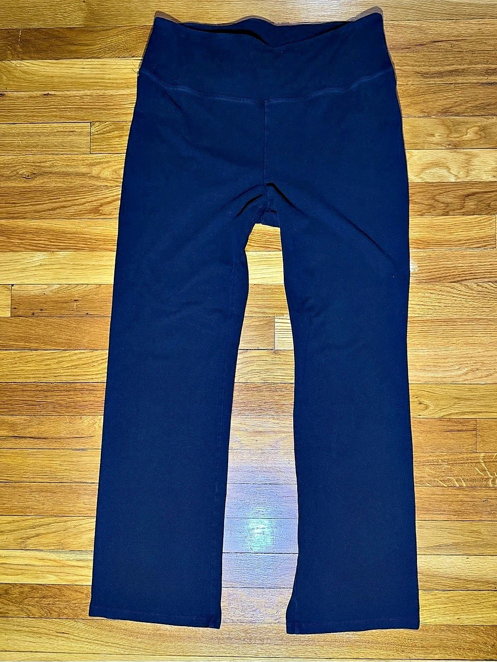 Style & Co Womens XL Black Bootcut Yoga Pants High Waisted Stretch Flare 33W